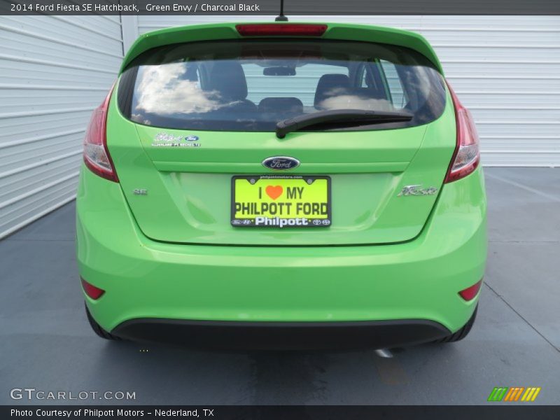 Green Envy / Charcoal Black 2014 Ford Fiesta SE Hatchback