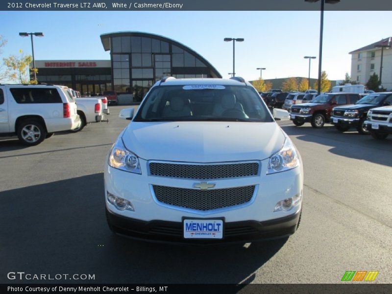 White / Cashmere/Ebony 2012 Chevrolet Traverse LTZ AWD