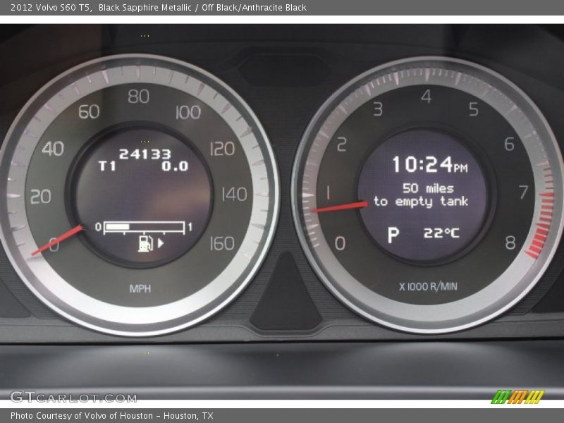 Black Sapphire Metallic / Off Black/Anthracite Black 2012 Volvo S60 T5
