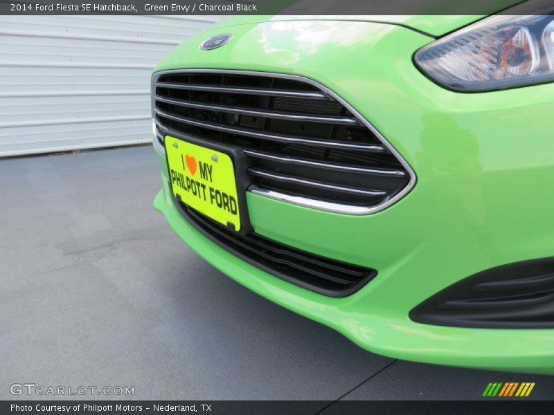 Green Envy / Charcoal Black 2014 Ford Fiesta SE Hatchback