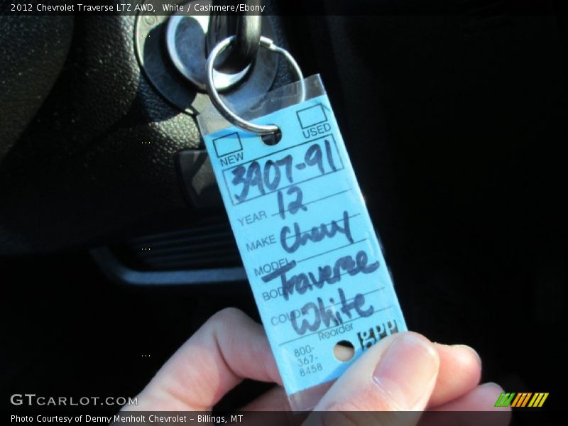 White / Cashmere/Ebony 2012 Chevrolet Traverse LTZ AWD