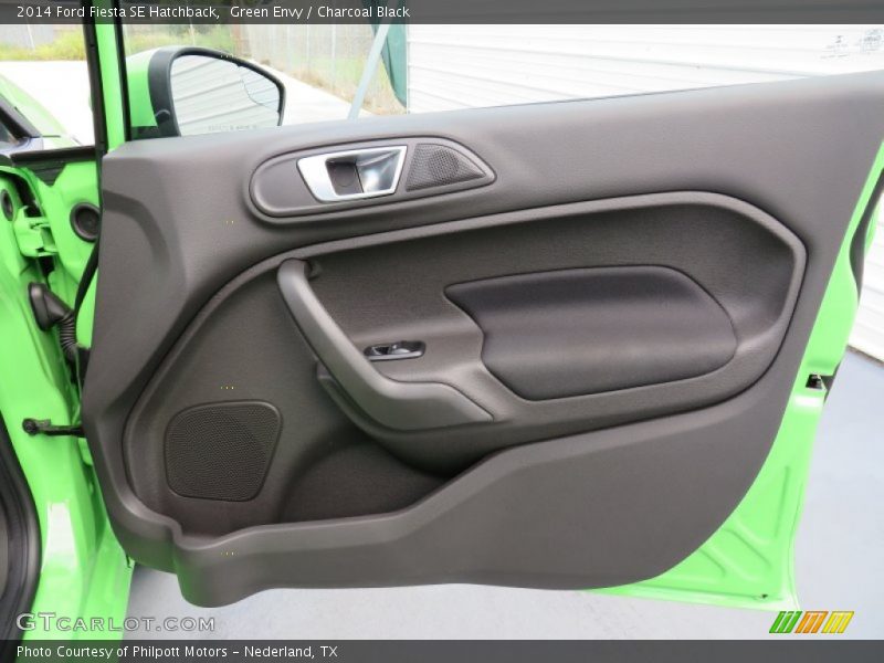 Green Envy / Charcoal Black 2014 Ford Fiesta SE Hatchback