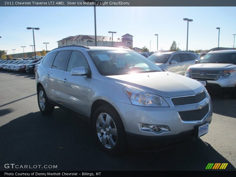 Silver Ice Metallic / Light Gray/Ebony 2011 Chevrolet Traverse LTZ AWD
