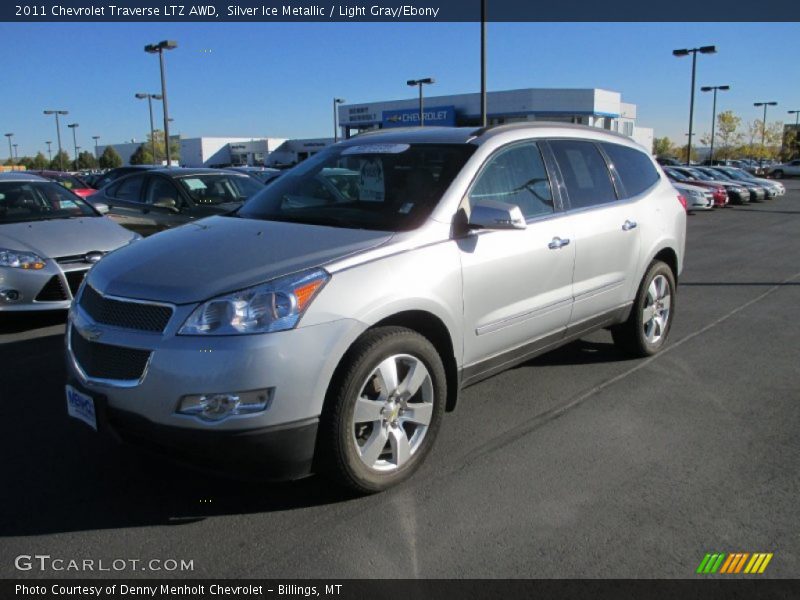 Silver Ice Metallic / Light Gray/Ebony 2011 Chevrolet Traverse LTZ AWD