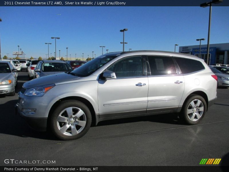 Silver Ice Metallic / Light Gray/Ebony 2011 Chevrolet Traverse LTZ AWD
