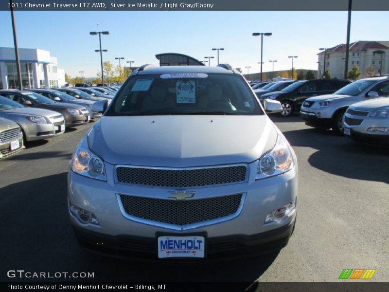 Silver Ice Metallic / Light Gray/Ebony 2011 Chevrolet Traverse LTZ AWD