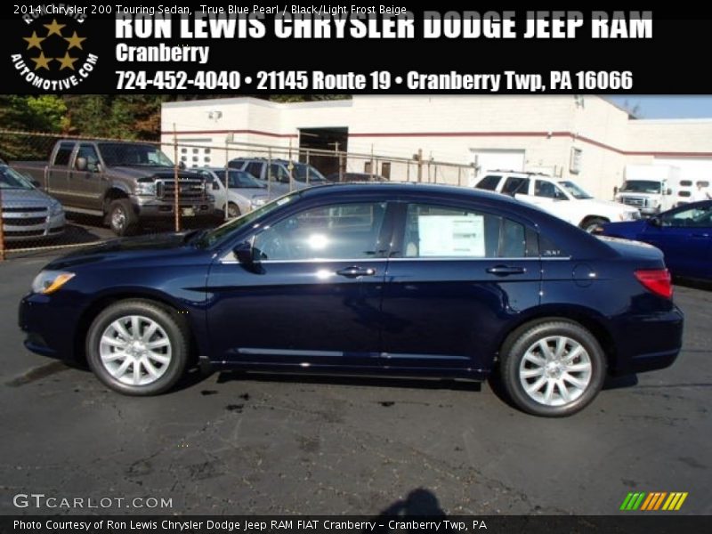 True Blue Pearl / Black/Light Frost Beige 2014 Chrysler 200 Touring Sedan