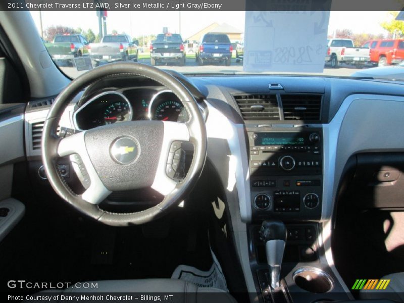 Silver Ice Metallic / Light Gray/Ebony 2011 Chevrolet Traverse LTZ AWD