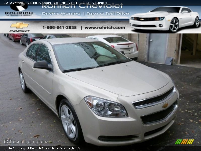 Gold Mist Metallic / Cocoa/Cashmere 2010 Chevrolet Malibu LS Sedan