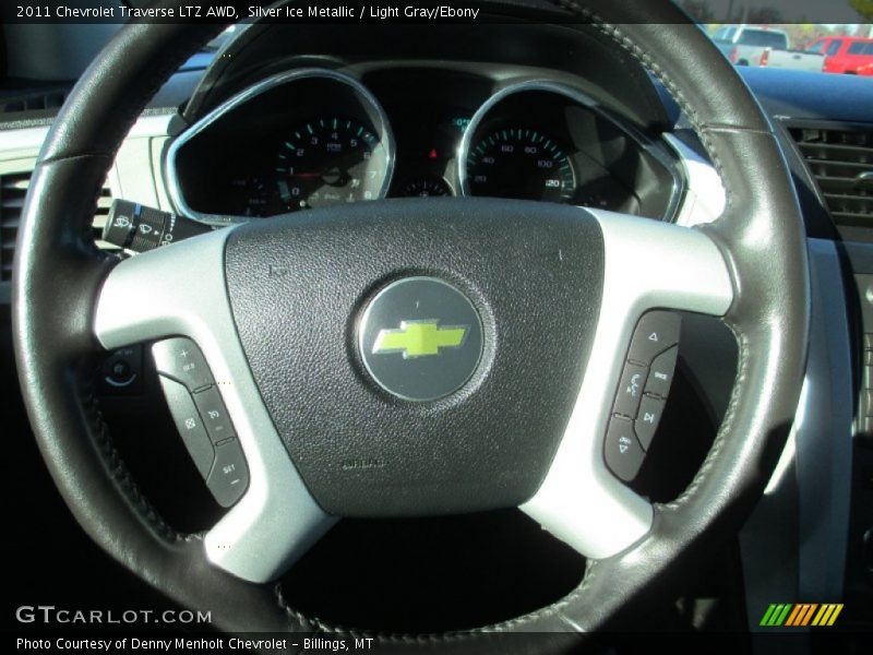 Silver Ice Metallic / Light Gray/Ebony 2011 Chevrolet Traverse LTZ AWD