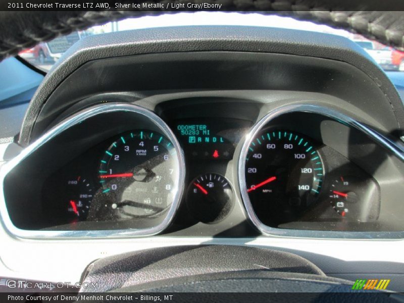 Silver Ice Metallic / Light Gray/Ebony 2011 Chevrolet Traverse LTZ AWD