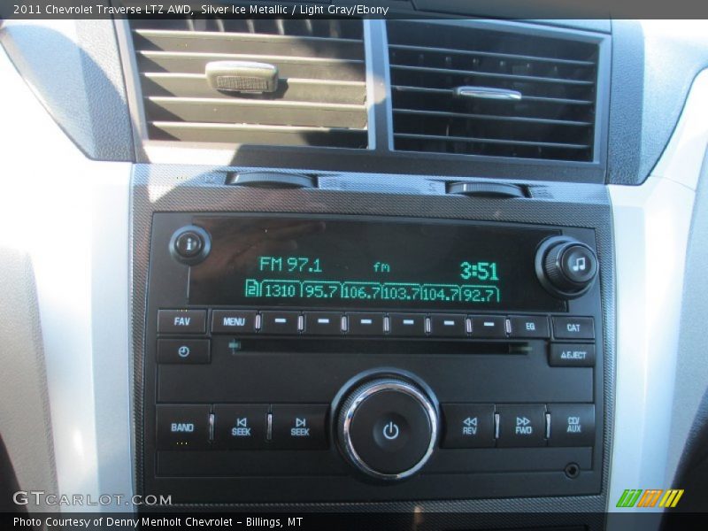 Silver Ice Metallic / Light Gray/Ebony 2011 Chevrolet Traverse LTZ AWD