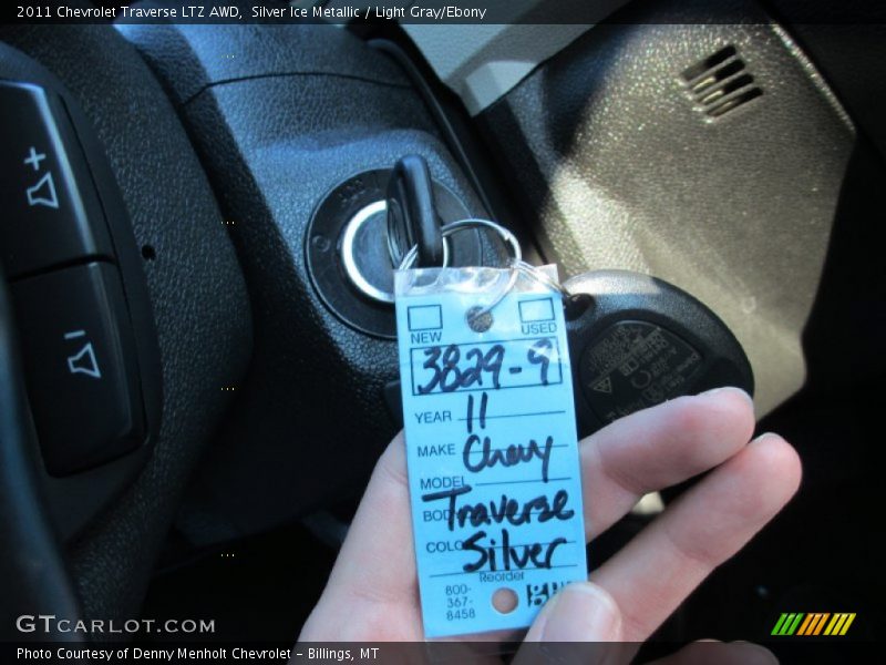 Silver Ice Metallic / Light Gray/Ebony 2011 Chevrolet Traverse LTZ AWD