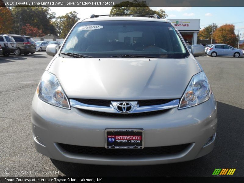 Silver Shadow Pearl / Stone 2010 Toyota Sienna Limited AWD
