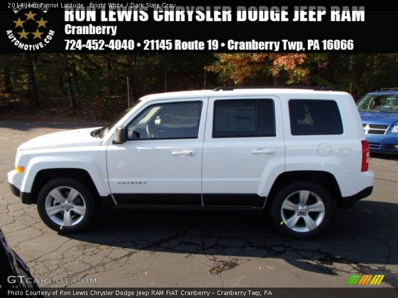 Bright White / Dark Slate Gray 2014 Jeep Patriot Latitude