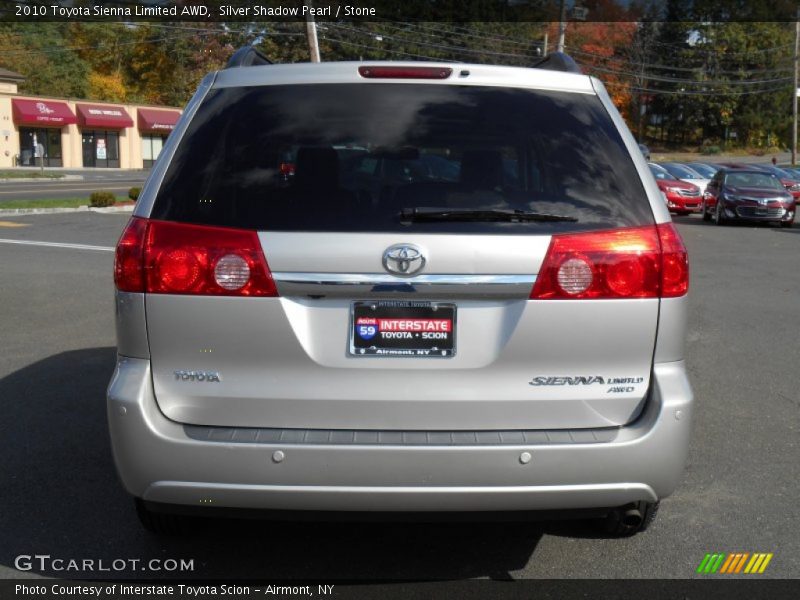 Silver Shadow Pearl / Stone 2010 Toyota Sienna Limited AWD