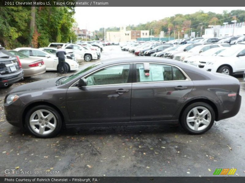 Taupe Gray Metallic / Titanium 2011 Chevrolet Malibu LS