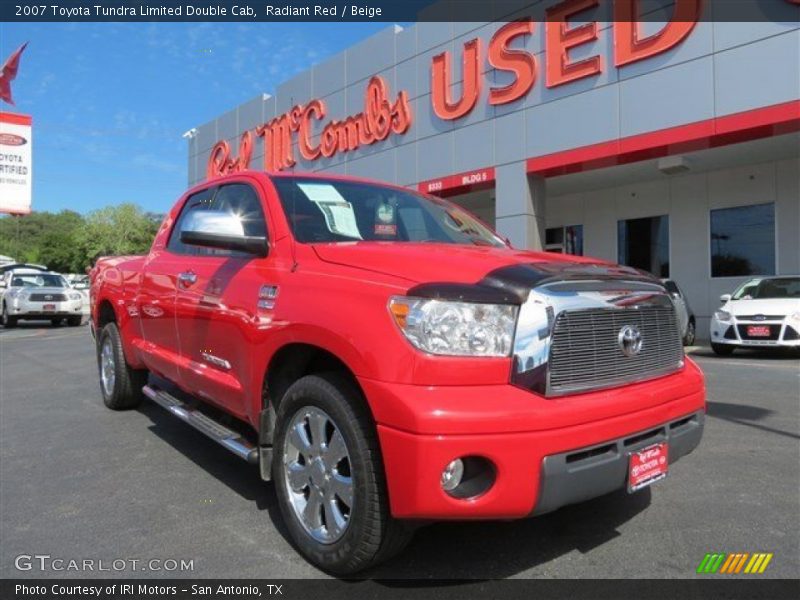 Radiant Red / Beige 2007 Toyota Tundra Limited Double Cab