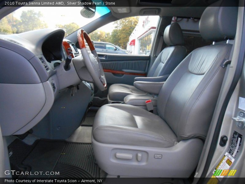 Silver Shadow Pearl / Stone 2010 Toyota Sienna Limited AWD