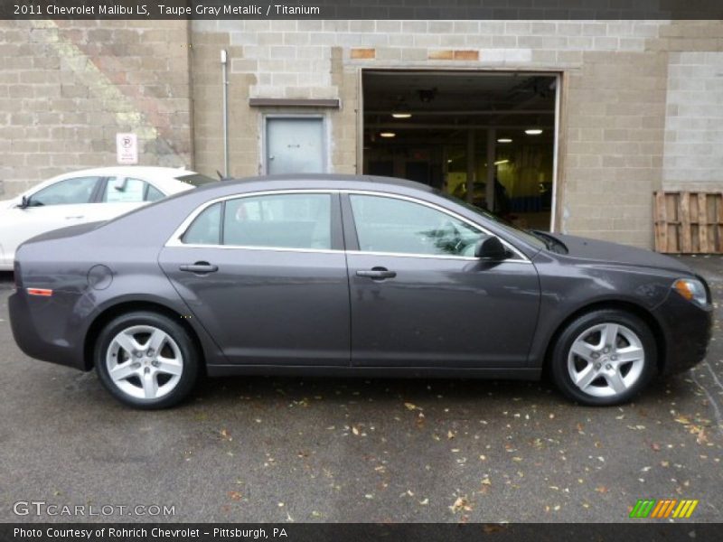 Taupe Gray Metallic / Titanium 2011 Chevrolet Malibu LS