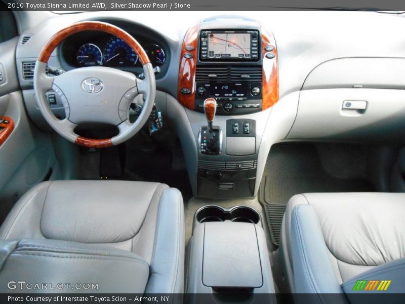 Silver Shadow Pearl / Stone 2010 Toyota Sienna Limited AWD