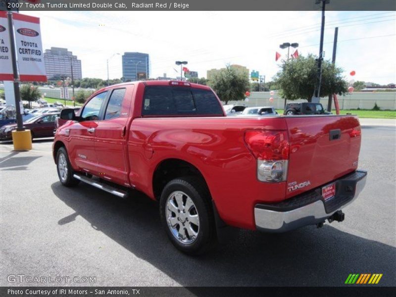 Radiant Red / Beige 2007 Toyota Tundra Limited Double Cab