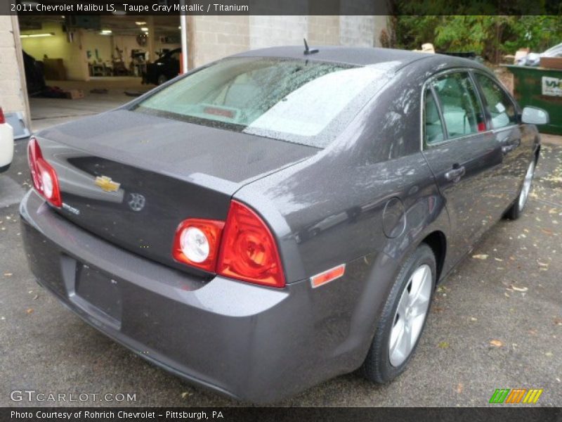 Taupe Gray Metallic / Titanium 2011 Chevrolet Malibu LS