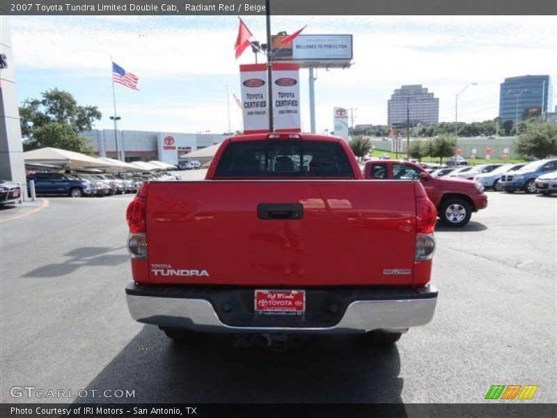 Radiant Red / Beige 2007 Toyota Tundra Limited Double Cab