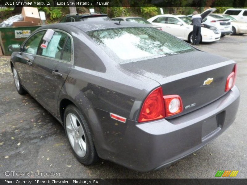 Taupe Gray Metallic / Titanium 2011 Chevrolet Malibu LS