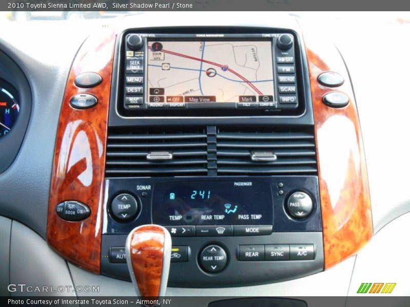 Silver Shadow Pearl / Stone 2010 Toyota Sienna Limited AWD