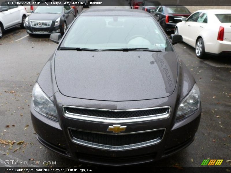 Taupe Gray Metallic / Titanium 2011 Chevrolet Malibu LS