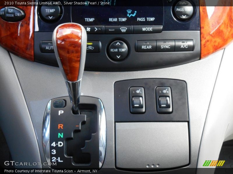 Silver Shadow Pearl / Stone 2010 Toyota Sienna Limited AWD