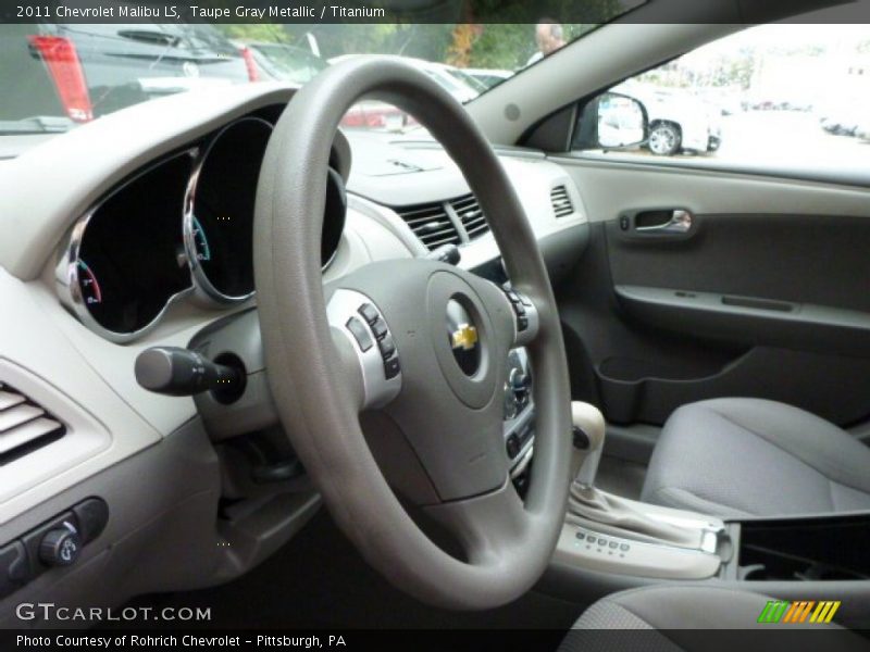 Taupe Gray Metallic / Titanium 2011 Chevrolet Malibu LS