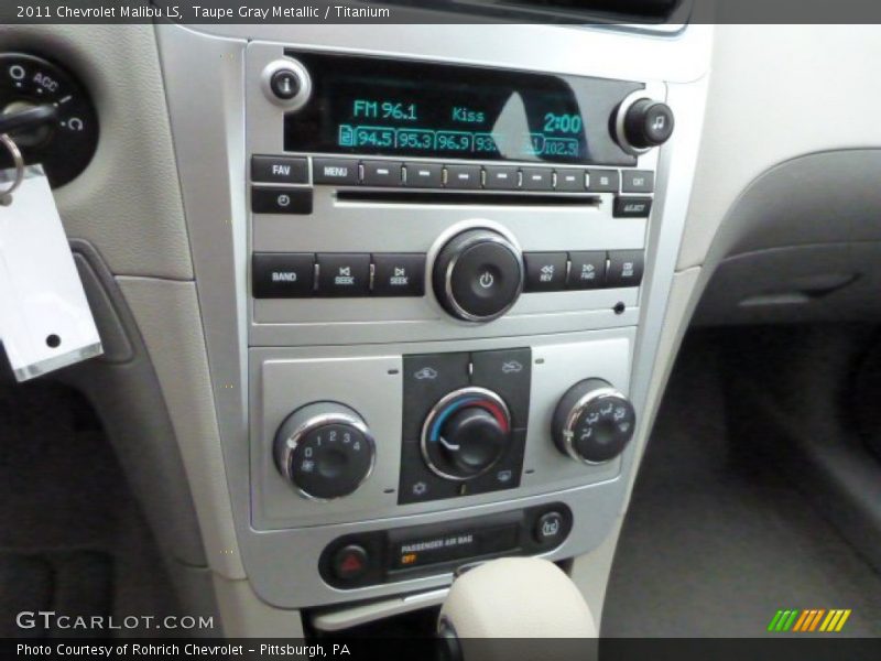 Taupe Gray Metallic / Titanium 2011 Chevrolet Malibu LS