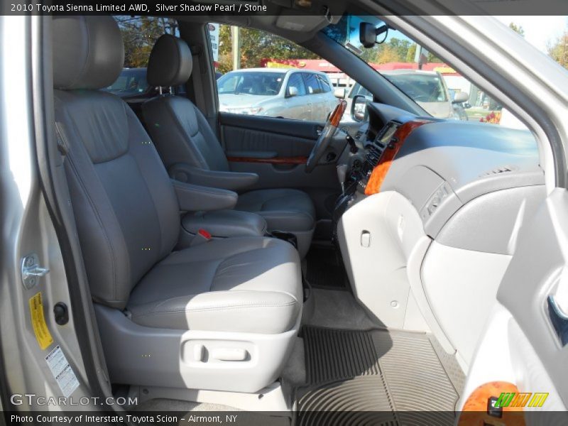 Silver Shadow Pearl / Stone 2010 Toyota Sienna Limited AWD