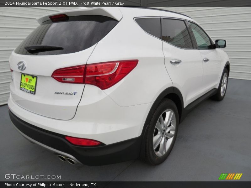 Frost White Pearl / Gray 2014 Hyundai Santa Fe Sport 2.0T FWD