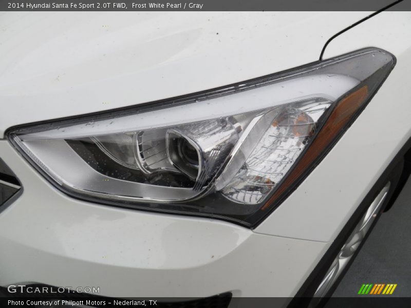 Frost White Pearl / Gray 2014 Hyundai Santa Fe Sport 2.0T FWD