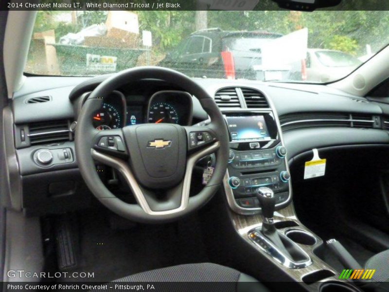 White Diamond Tricoat / Jet Black 2014 Chevrolet Malibu LT