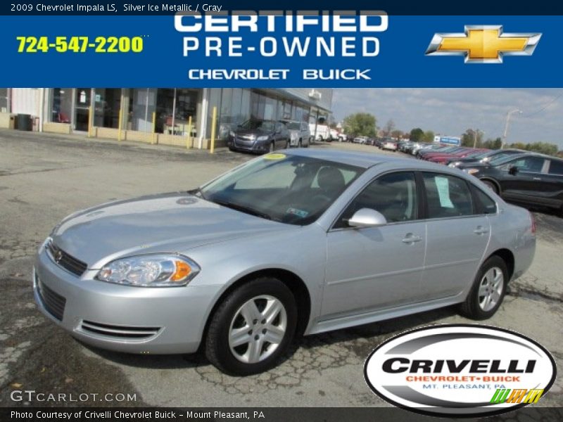 Silver Ice Metallic / Gray 2009 Chevrolet Impala LS