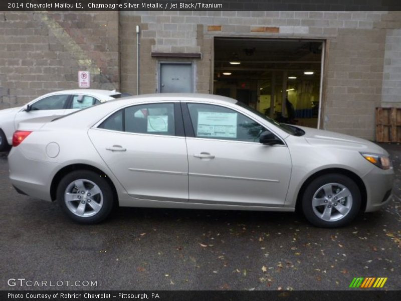 Champagne Silver Metallic / Jet Black/Titanium 2014 Chevrolet Malibu LS