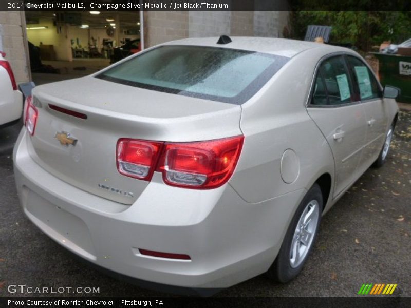 Champagne Silver Metallic / Jet Black/Titanium 2014 Chevrolet Malibu LS