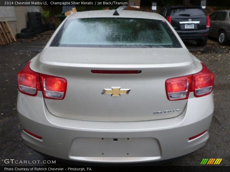 Champagne Silver Metallic / Jet Black/Titanium 2014 Chevrolet Malibu LS