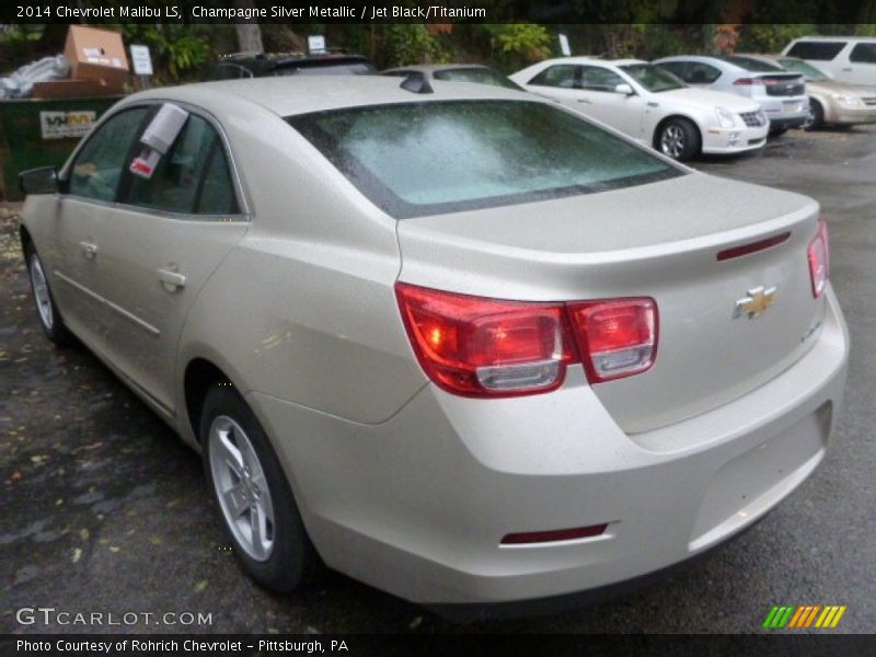 Champagne Silver Metallic / Jet Black/Titanium 2014 Chevrolet Malibu LS