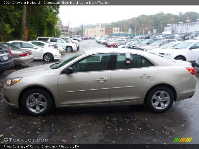 Champagne Silver Metallic / Jet Black/Titanium 2014 Chevrolet Malibu LS