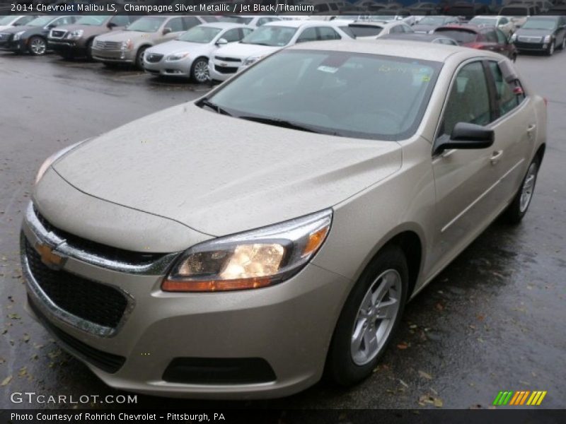 Champagne Silver Metallic / Jet Black/Titanium 2014 Chevrolet Malibu LS