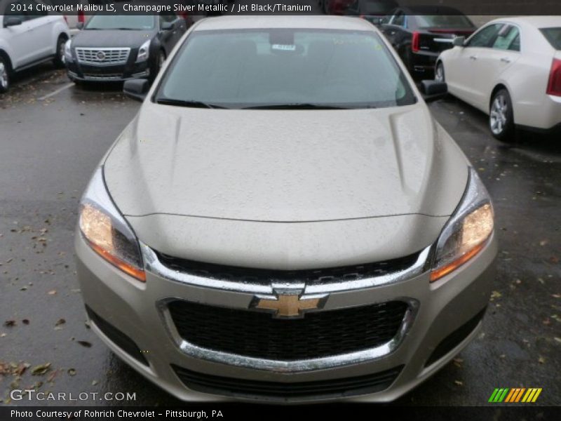 Champagne Silver Metallic / Jet Black/Titanium 2014 Chevrolet Malibu LS