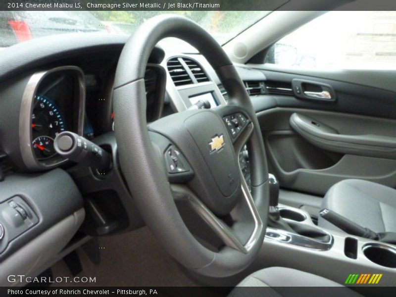 Champagne Silver Metallic / Jet Black/Titanium 2014 Chevrolet Malibu LS