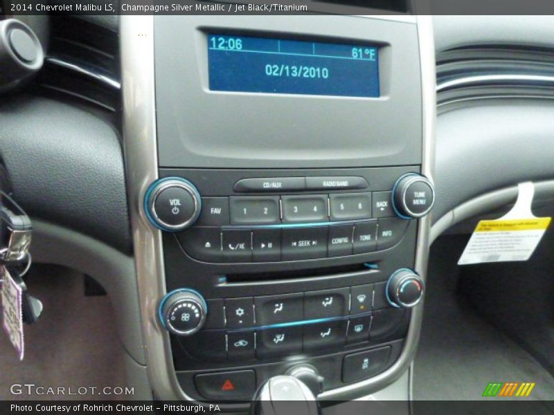 Champagne Silver Metallic / Jet Black/Titanium 2014 Chevrolet Malibu LS