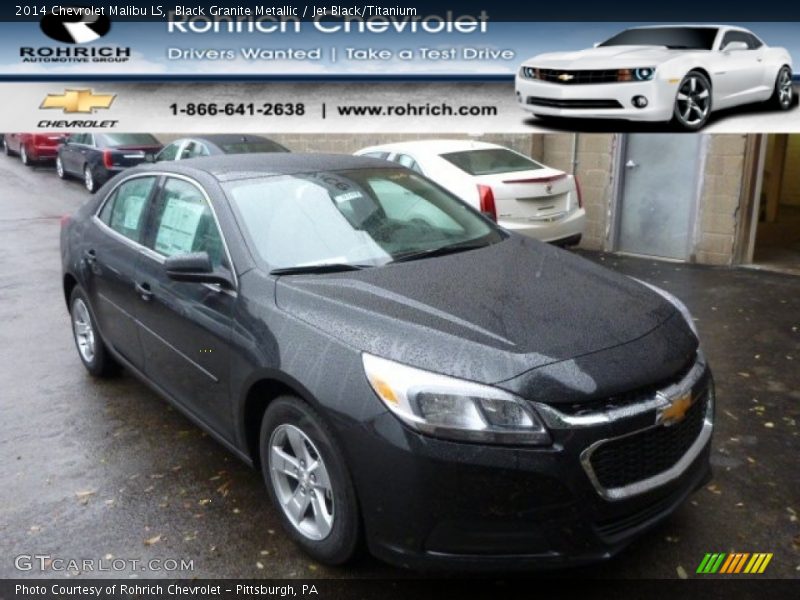 Black Granite Metallic / Jet Black/Titanium 2014 Chevrolet Malibu LS