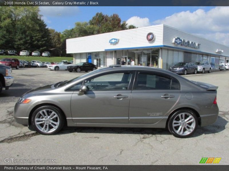 Galaxy Gray Metallic / Black 2008 Honda Civic Si Sedan